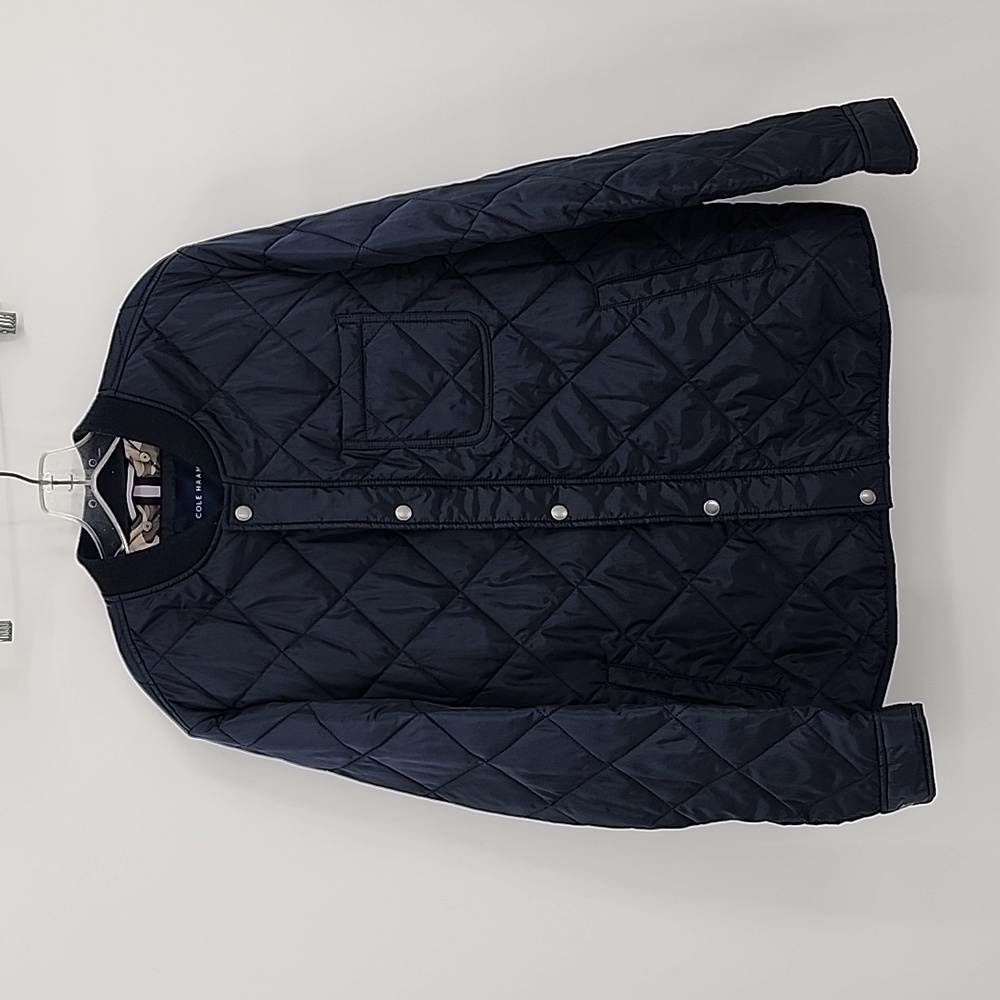 Cole Haan Men's Quilted Nylon Bomber Jacket Blue Size M